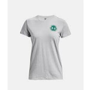 NWT Under Armour UA Women's Gray Collegiate Varsity Short Sleeve T-Shirt Size L